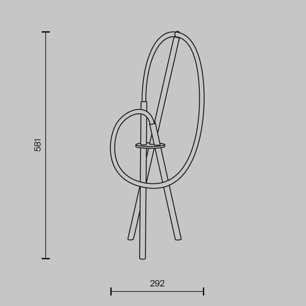 Настольный светильник Crochet Black 3000К 15Вт в Брянске