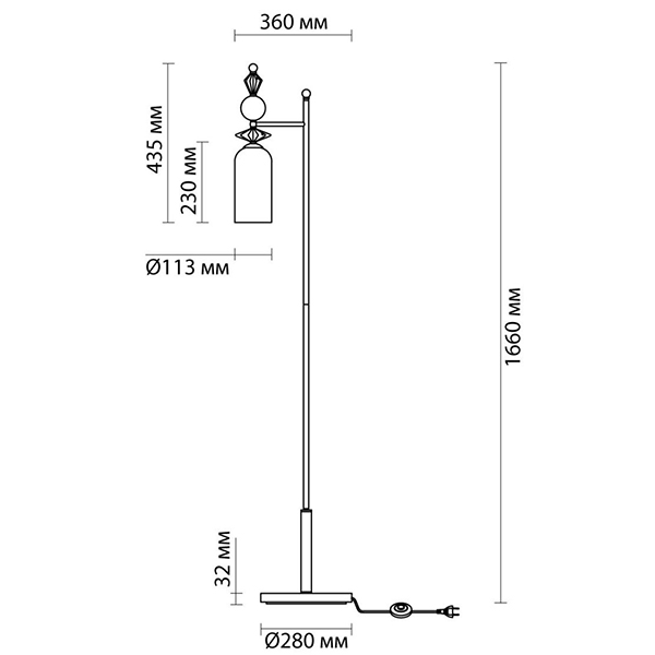 Торшер Iris Glass Floor lamp Candy chrome Торшер Iris Glass Floor lamp Candy chrome в Брянске