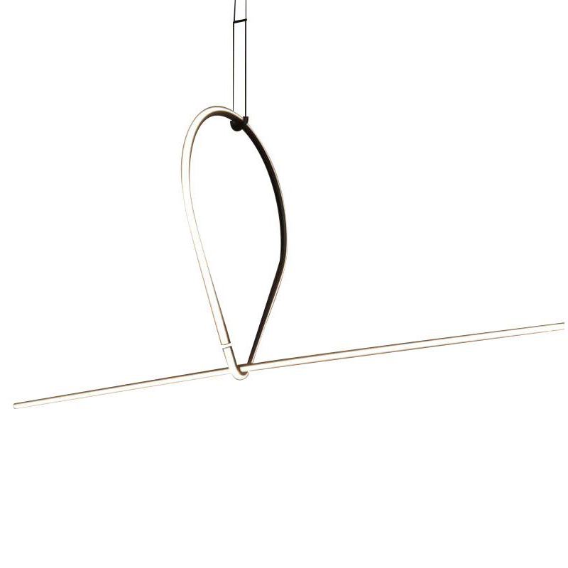  Подвесной светильник Drop Shape Line Black Led Lamp Черный Белый в Брянске | Loft Concept 