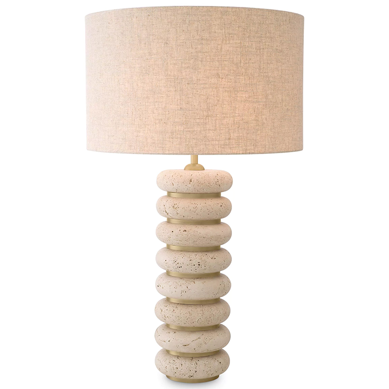 Настольная лампа Eichholtz Table Lamp Baron Бежевый Бежево-серый Латунь Настольная лампа Eichholtz Table Lamp Baron Бежевый Бежево-серый Латунь в Брянске | Loft Concept