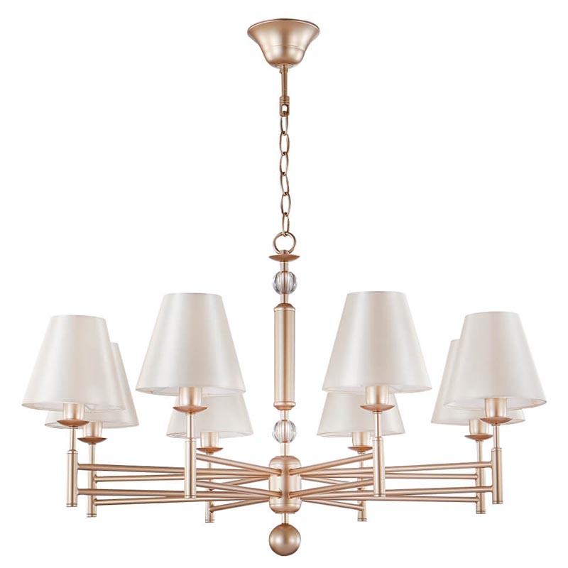 Люстра Sharma Chandelier 8 Золотой Бежевый Люстра Sharma Chandelier 8 Золотой Бежевый в Брянске | Loft Concept