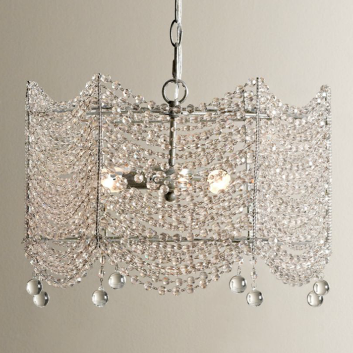 Люстра Clear Crystal French Pendant Lamp Серебряный Люстра Clear Crystal French Pendant Lamp Серебряный в Брянске | Loft Concept
