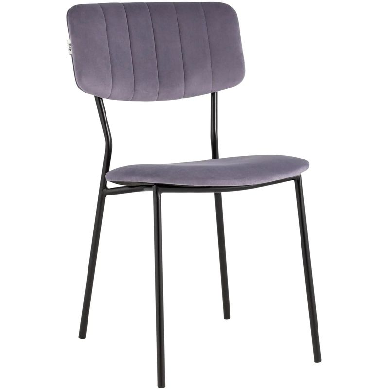 Стул Singer Chair без подлокотника Пыльно-Сиреневый Велюр Сиреневый Черный Стул Singer Chair без подлокотника Пыльно-Сиреневый Велюр Сиреневый Черный в Брянске | Loft Concept