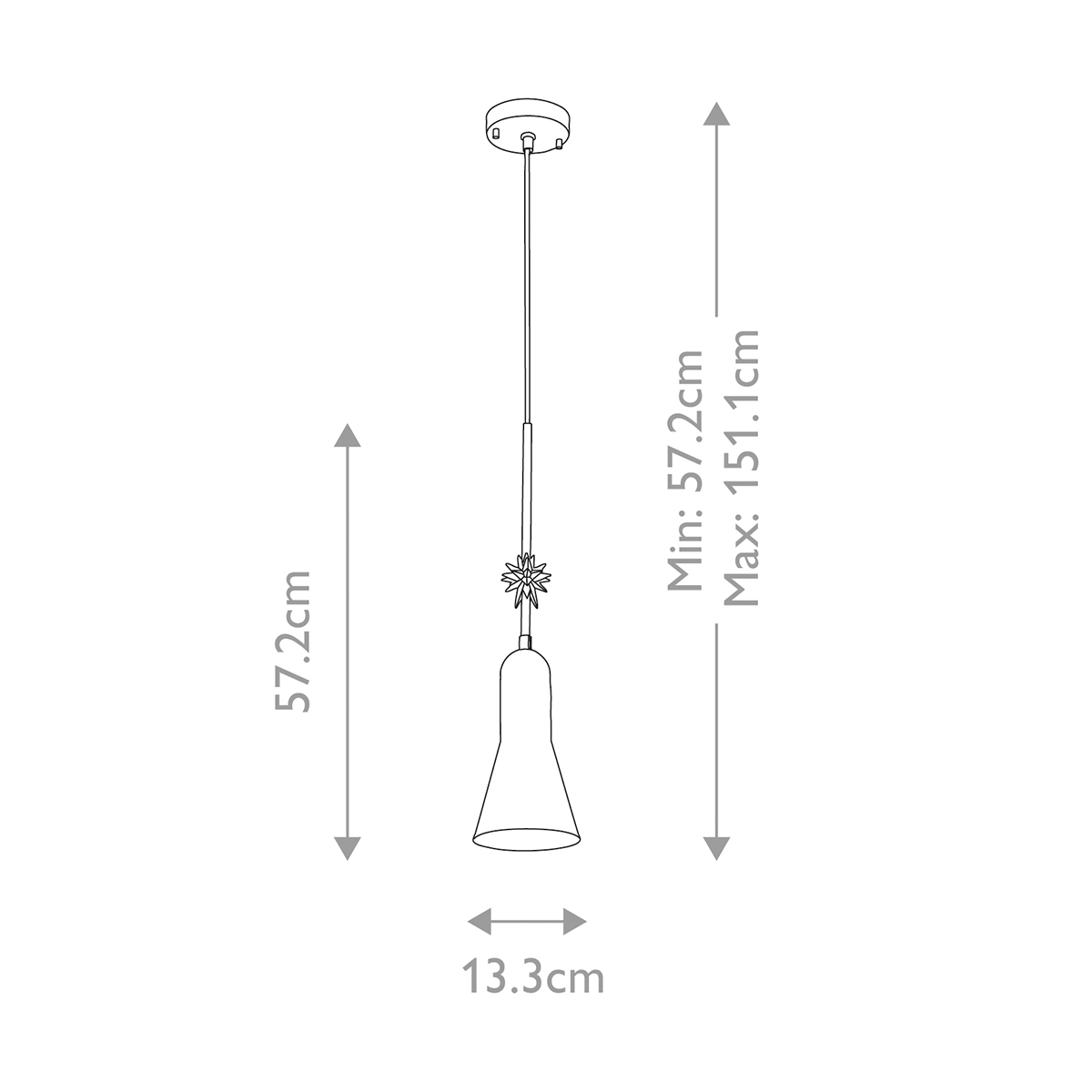 Подвесной светильник с конусным плафоном и декоративной звездой 57 см Elstead Lighting в Брянске