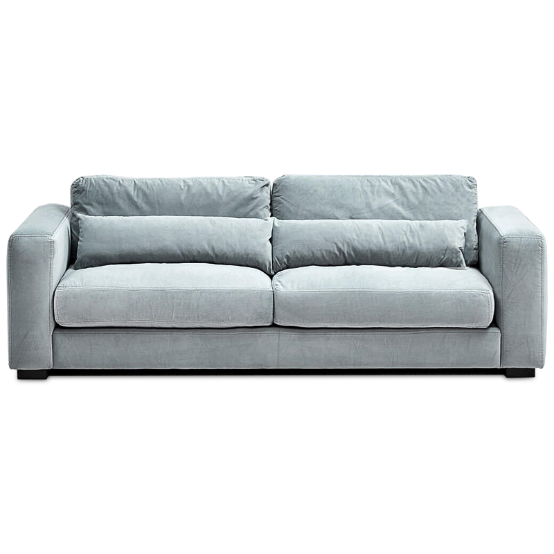 Диван Kleber Sofa soft blue Голубой пастельный Черный Диван Kleber Sofa soft blue Голубой пастельный Черный в Брянске | Loft Concept