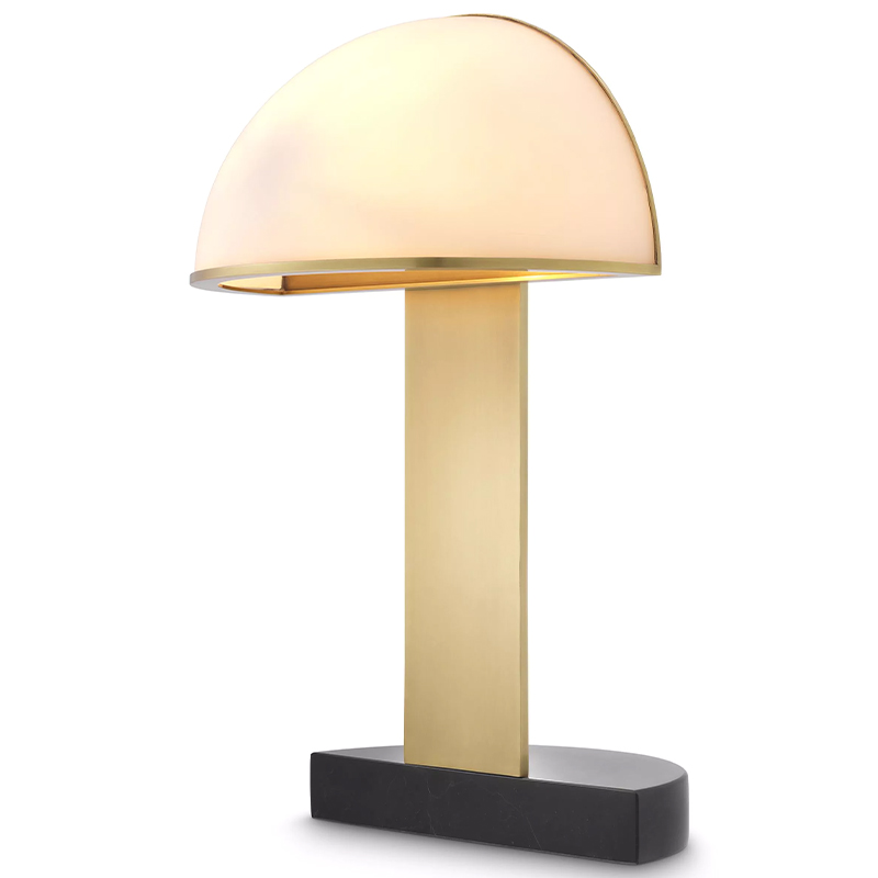 Настольная лампа Eichholtz Table Lamp Archer Белое матовое стекло Латунь Черный Настольная лампа Eichholtz Table Lamp Archer Белое матовое стекло Латунь Черный в Брянске | Loft Concept