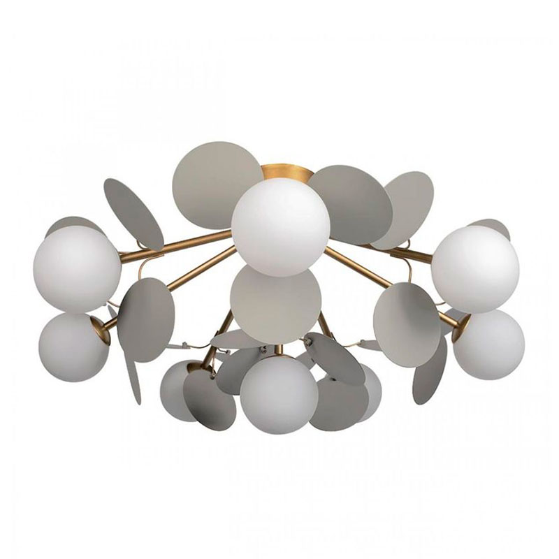 Потолочный светильник MATISSE Chandelier Aster Gray Белый Золотой Серый Потолочный светильник MATISSE Chandelier Aster Gray Белый Золотой Серый в Брянске | Loft Concept