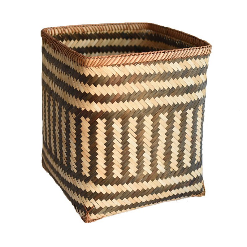 Корзина Wicker Basket Cube Бежево-серый Корзина Wicker Basket Cube Бежево-серый в Брянске | Loft Concept