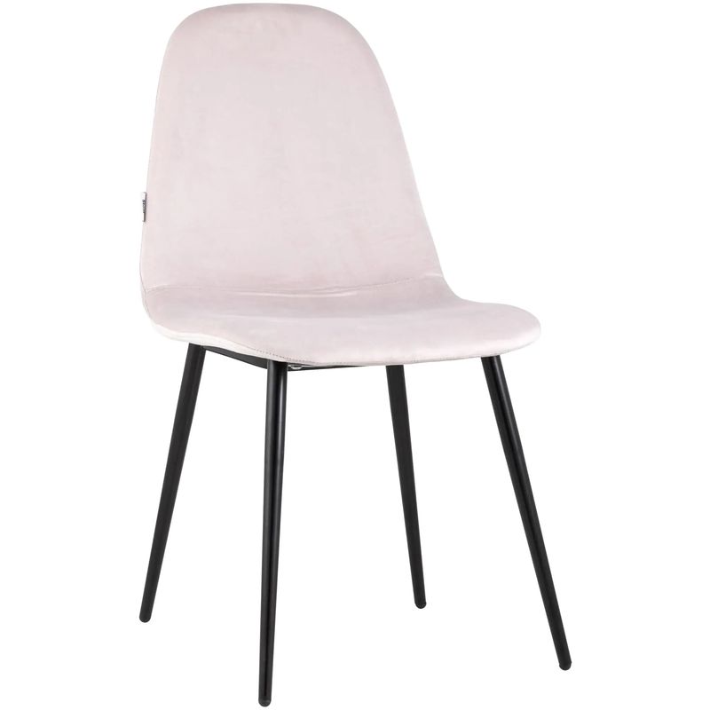 Стул Archie Chair Черные ножки Светло-Розовый Велюр Розовый пастельный Черный Стул Archie Chair Черные ножки Светло-Розовый Велюр Розовый пастельный Черный в Брянске | Loft Concept
