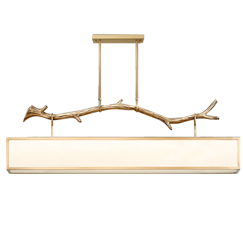 Дизайнерская прямоугольная люстра с золотой веткой Rectangular chandelier golden branch Золотой Дизайнерская прямоугольная люстра с золотой веткой Rectangular chandelier golden branch Золотой в Брянске | Loft Concept