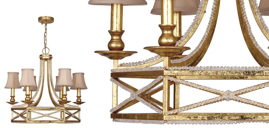 Люстра Foiling Spider Web Gold 6 Люстра Foiling Spider Web Gold 6 - Loft-Concept в Брянске
