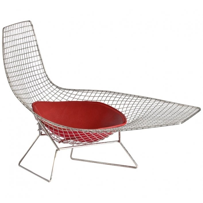 Кресло Asymmetric Chaise Черный Красный Белый Кресло Asymmetric Chaise Черный Красный Белый в Брянске | Loft Concept