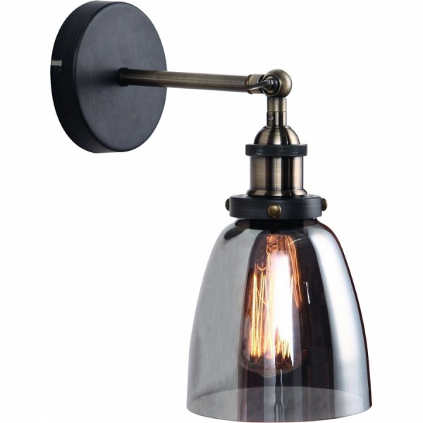 Бра Smoke Glass cloche Wall Lamp Бра Smoke Glass cloche Wall Lamp в Брянске | Loft Concept