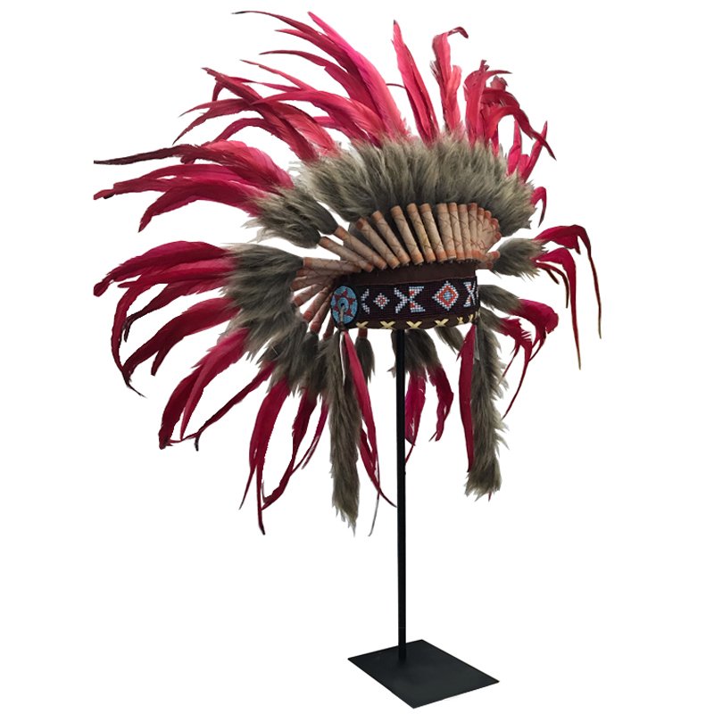 War bonnet Индейский венец из перьев красный Красный War bonnet Индейский венец из перьев красный Красный в Брянске | Loft Concept