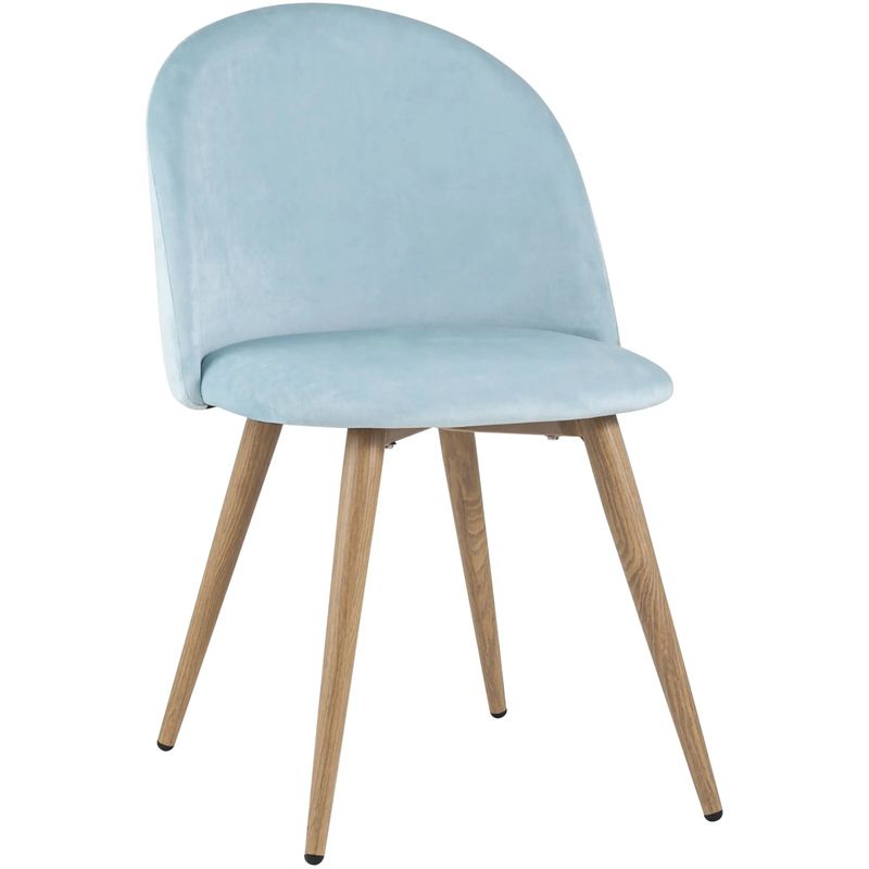 Стул Miruna Chair II Светло-Голубой Велюр Голубой пастельный Древесина Стул Miruna Chair II Светло-Голубой Велюр Голубой пастельный Древесина в Брянске | Loft Concept