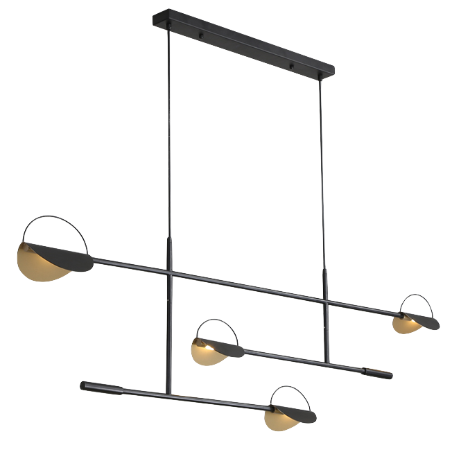 Люстра BOLIA LEAVES PENDANT black Черный Латунь Люстра BOLIA LEAVES PENDANT black Черный Латунь в Брянске | Loft Concept