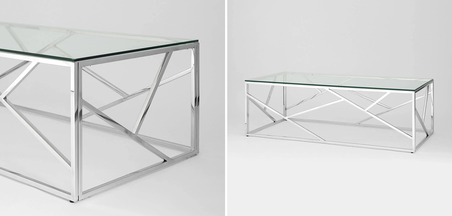 Столик кофейный Geometry Serene Phoenix Silver - фото №1