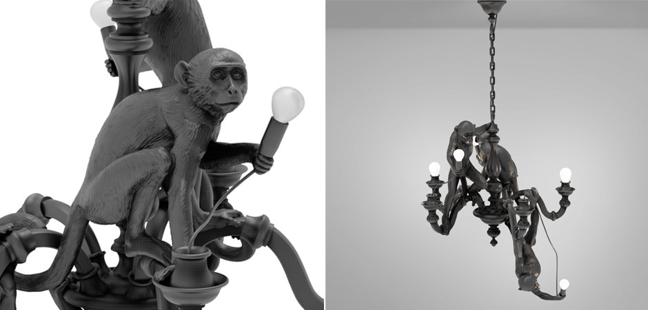 Люстра Seletti Monkey Chandelier Black Люстра Seletti Monkey Chandelier Black - Loft-Concept в Брянске