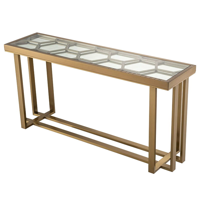 Консоль Philipp Plein Console Table Skeleton Золотой Прозрачное Стекло Консоль Philipp Plein Console Table Skeleton Золотой Прозрачное Стекло в Брянске | Loft Concept