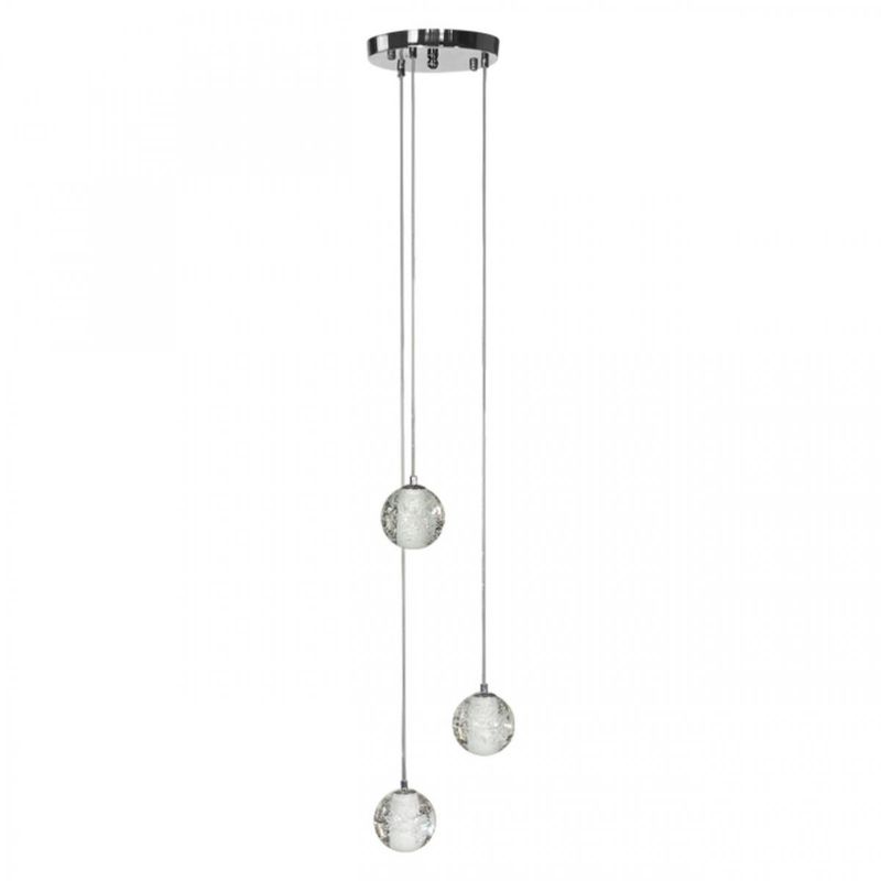 Каскадная Светодиодная Люстра Bocci 3 шара Led Crystal Glass Серебряный Прозрачное Стекло Каскадная Светодиодная Люстра Bocci 3 шара Led Crystal Glass Серебряный Прозрачное Стекло в Брянске | Loft Concept