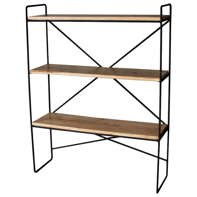 Стеллаж Ridley Industrial Metal Rust Rack Черный Светлый дуб Стеллаж Ridley Industrial Metal Rust Rack Черный Светлый дуб в Брянске | Loft Concept
