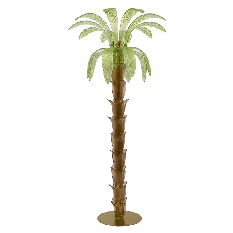 Дизайнерская Торшер Пальма из Стекла Модерн ХХ века Pair Of Murano Glass And Brass Palm Tree Floor Lamp Янтарный Прозрачный зеленый Дизайнерская Торшер Пальма из Стекла Модерн ХХ века Pair Of Murano Glass And Brass Palm Tree Floor Lamp Янтарный Прозрачный зеленый в Брянске | Loft Concept