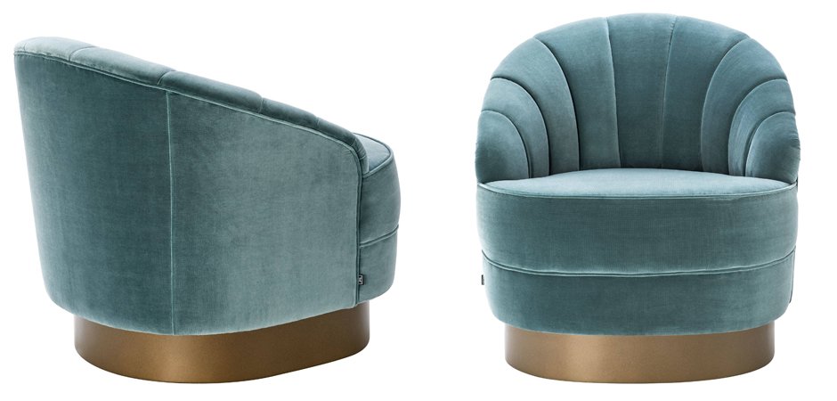Кресло Eichholtz Chair Hadley Turquoise Кресло Eichholtz Chair Hadley Turquoise - Loft-Concept в Брянске