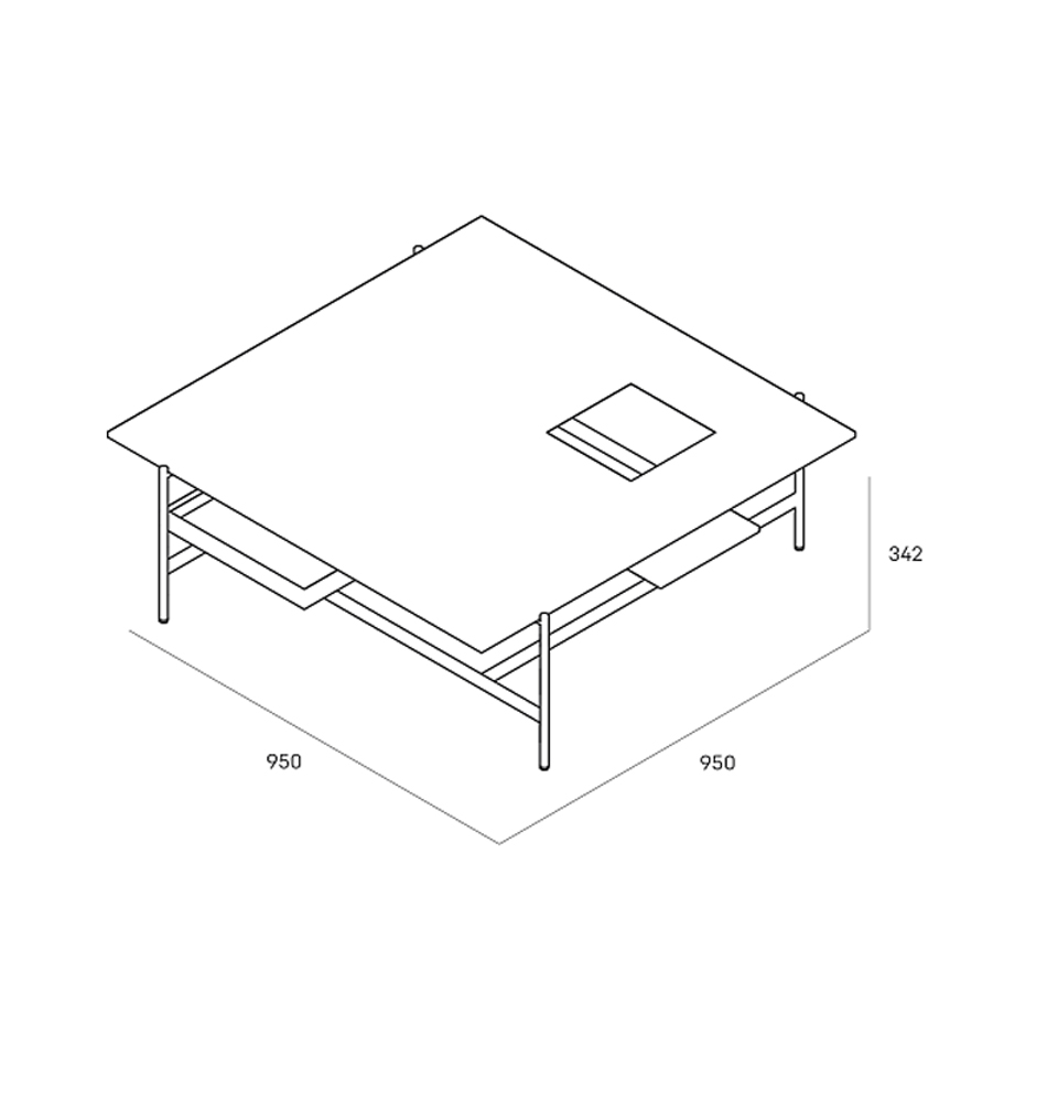 Karat журнальный столик цвета серый камень с съемным подносом в Брянске