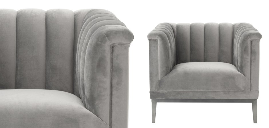 Кресло Eichholtz Chair Raffles Grey Кресло Eichholtz Chair Raffles Grey - Loft-Concept в Брянске