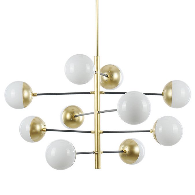 Люстра Abstraction Balls Латунь Белый в Брянске | Loft Concept 