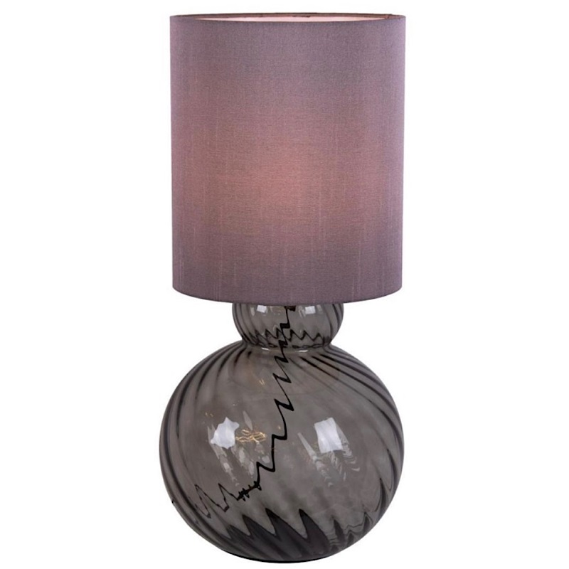 Настольная лампа Grey RIBBED BASE Серый Дымчатый (Smoke) Настольная лампа Grey RIBBED BASE Серый Дымчатый (Smoke) в Брянске | Loft Concept