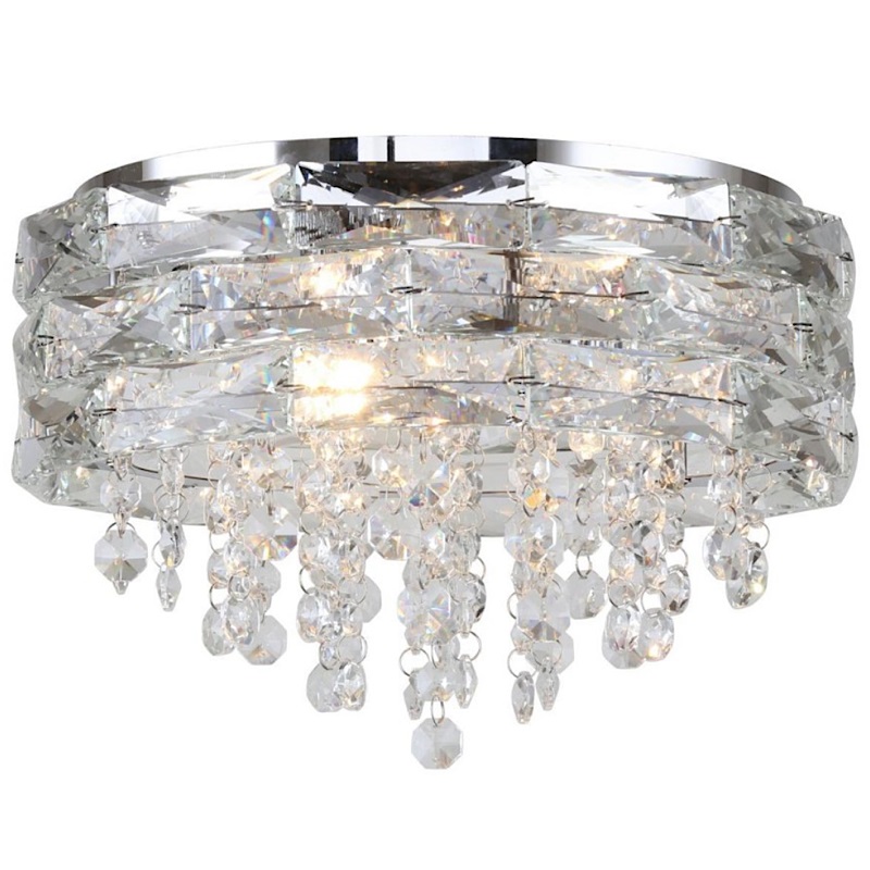 Потолочный светильник ROUL CRYSTAL LIGHT Хром Прозрачный Потолочный светильник ROUL CRYSTAL LIGHT Хром Прозрачный в Брянске | Loft Concept