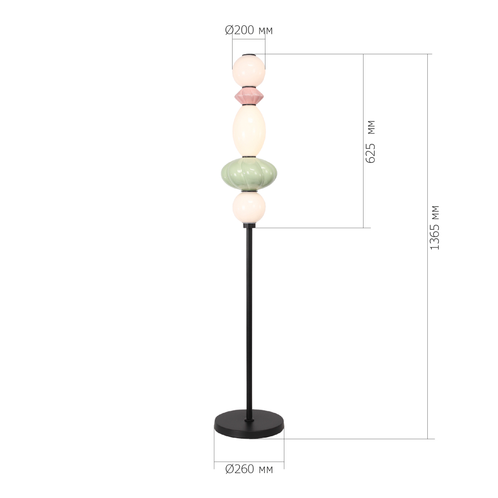 Торшер с фигурными керамическими элементами Fragrant Light в Брянске