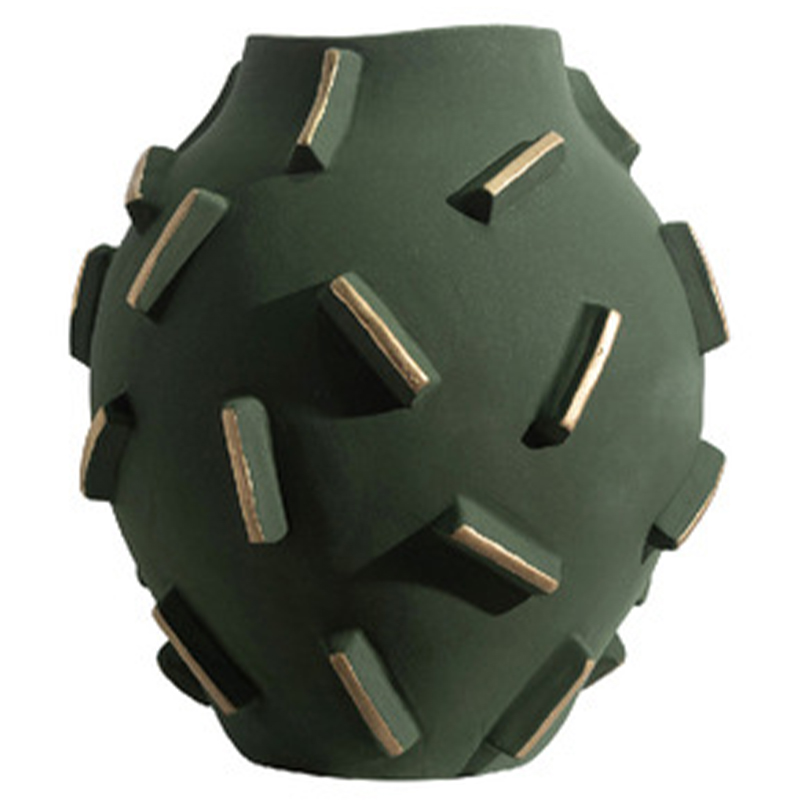 Ваза Molecule Collection Green Vase Зеленый Золотой Ваза Molecule Collection Green Vase Зеленый Золотой в Брянске | Loft Concept