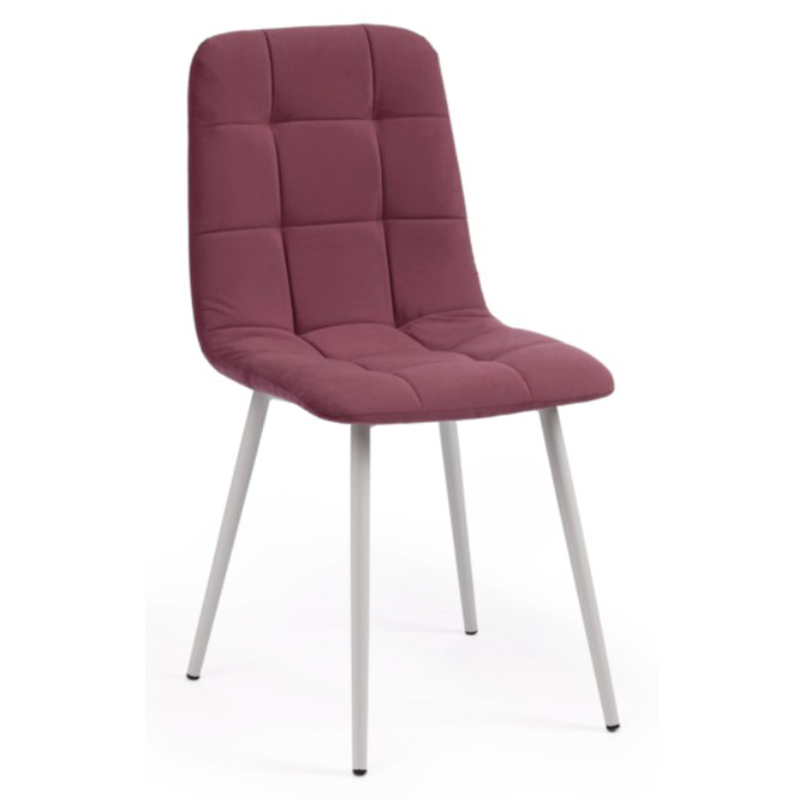 Стул Nancy Velour Plum Chair Сливовый (Plum) Белый Стул Nancy Velour Plum Chair Сливовый (Plum) Белый в Брянске | Loft Concept