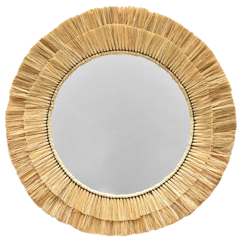 Круглое зеркало с плетеной рамой Jyoti Wicker Mirror Древесина Зеркало Круглое зеркало с плетеной рамой Jyoti Wicker Mirror Древесина Зеркало в Брянске | Loft Concept