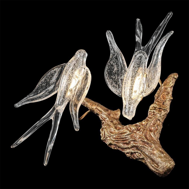 Светодиодное бра The swallow nest Медь Прозрачный Светодиодное бра The swallow nest Медь Прозрачный в Брянске | Loft Concept