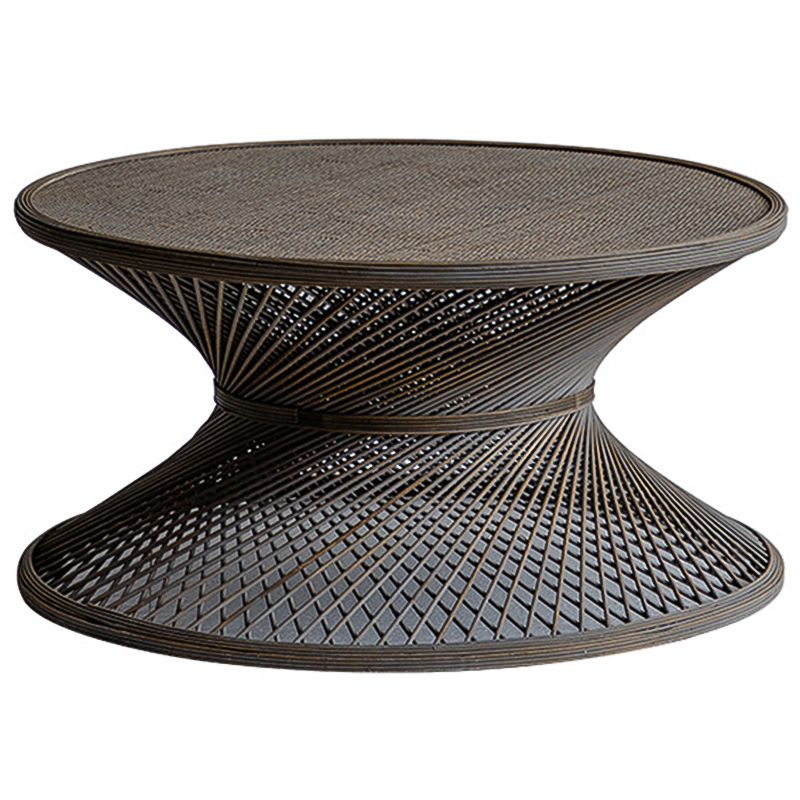 Кофейный стол Zaire Wicker Coffee Table Dark Коричневый Кофейный стол Zaire Wicker Coffee Table Dark Коричневый в Брянске | Loft Concept