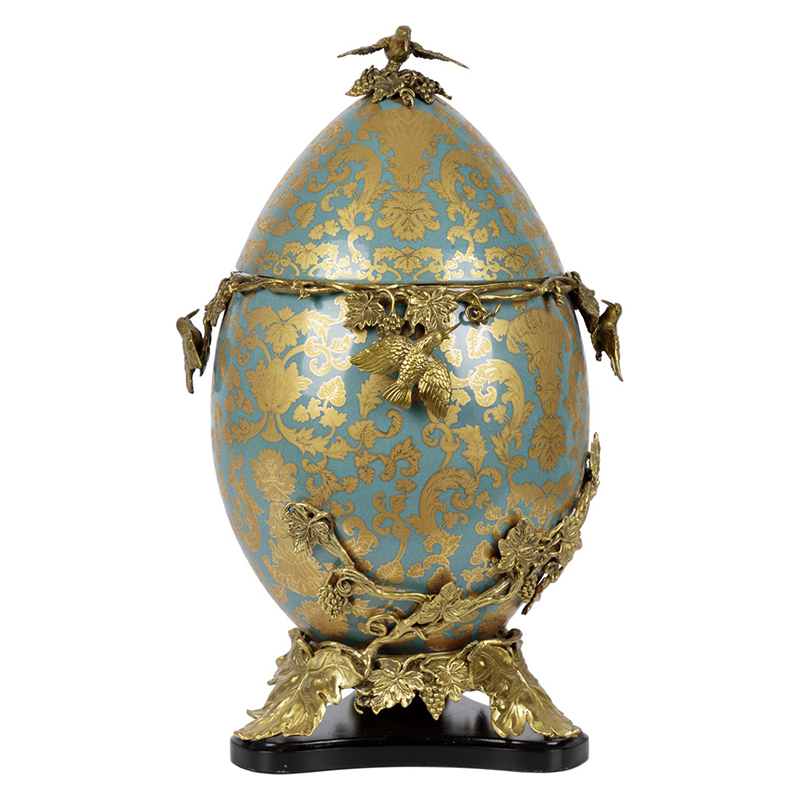 Шкатулка фарфоровая с крышкой с бронзовыми элементами Porcelain & Bronze Серый бетон Золотой Шкатулка фарфоровая с крышкой с бронзовыми элементами Porcelain & Bronze Серый бетон Золотой в Брянске | Loft Concept