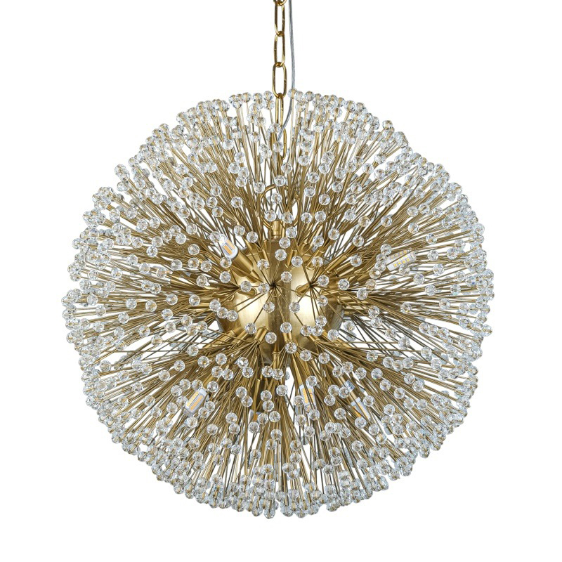 Люстра Dickinson Gold Chandelier Прозрачное Стекло Золотой Люстра Dickinson Gold Chandelier Прозрачное Стекло Золотой в Брянске | Loft Concept