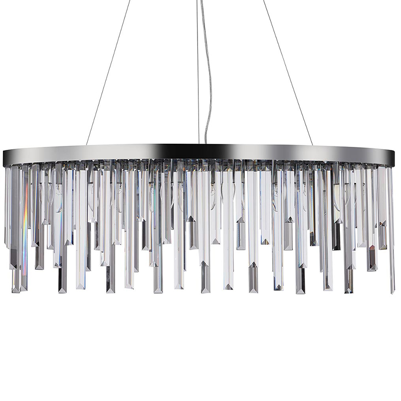 Люстра Bennett Oval Chandelier chrome 90 Хром Прозрачный Люстра Bennett Oval Chandelier chrome 90 Хром Прозрачный в Брянске | Loft Concept