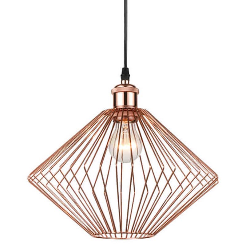 Подвесной светильник Loft Wire Cage pink gold Розовое золото Черный Подвесной светильник Loft Wire Cage pink gold Розовое золото Черный в Брянске | Loft Concept