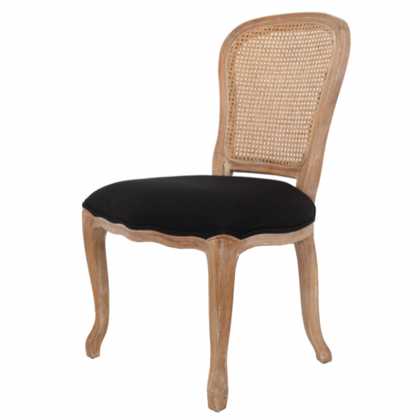 Стул French chairs Provence Neman Black Rattan Chair Черный Бежевый Стул French chairs Provence Neman Black Rattan Chair Черный Бежевый в Брянске | Loft Concept