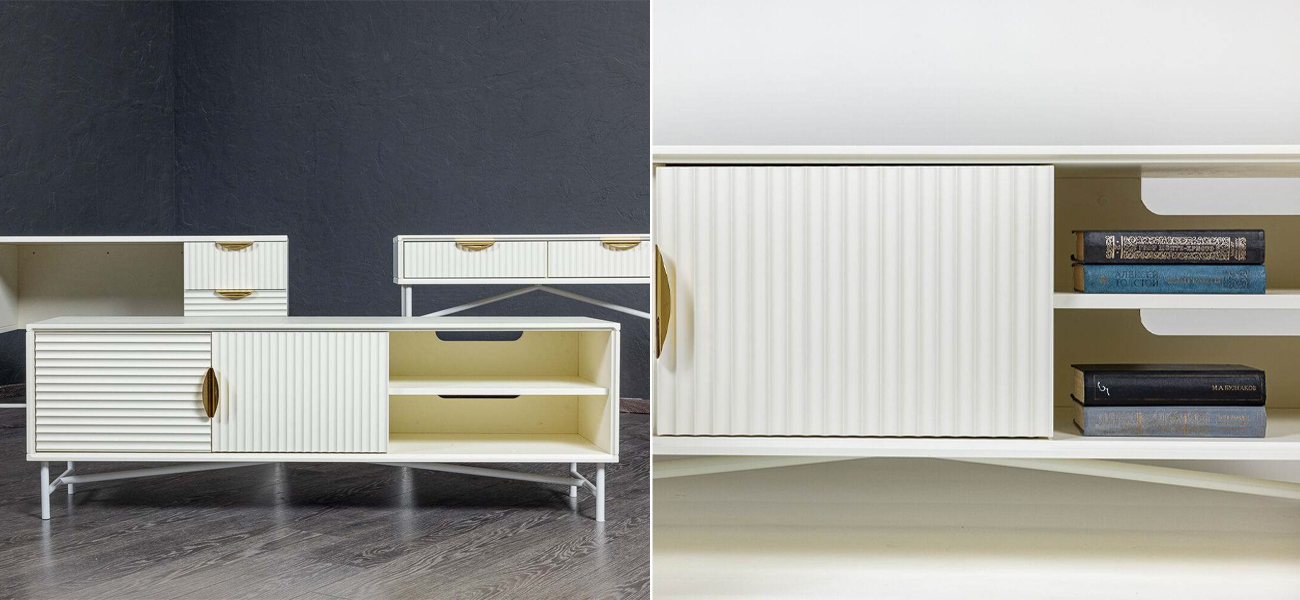 ТВ-тумба Antique Order Белая 150 см - фото №2