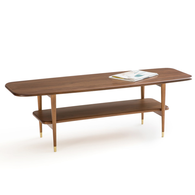 Кофейный стол Truls Coffee table Орех Латунь Кофейный стол Truls Coffee table Орех Латунь в Брянске | Loft Concept