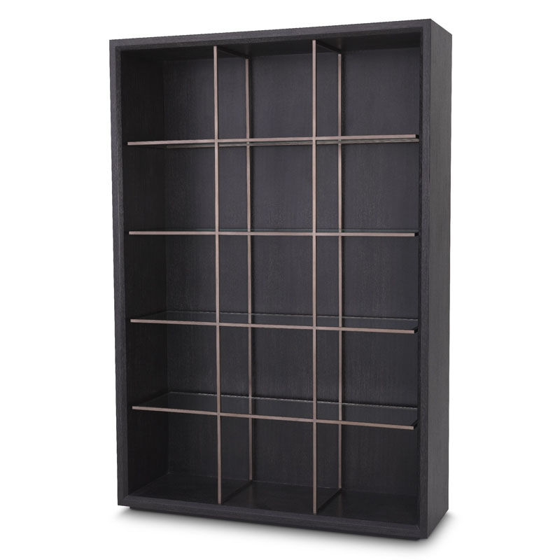 Стеллаж Eichholtz CABINET HENNESSEY Темный дуб Бронза Стеллаж Eichholtz CABINET HENNESSEY Темный дуб Бронза в Брянске | Loft Concept