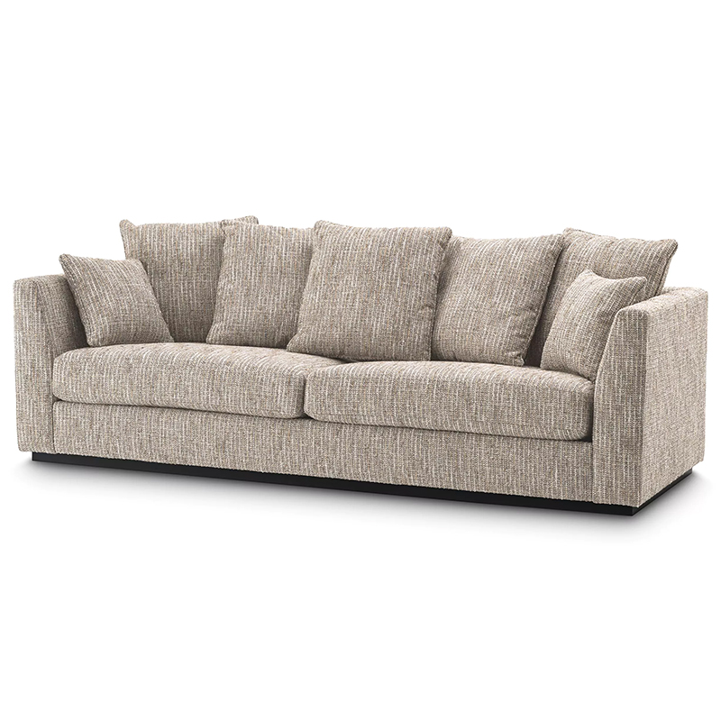 Диван Eichholtz Sofa Taylor Mademoiselle Beige Черный Бежево-серый Диван Eichholtz Sofa Taylor Mademoiselle Beige Черный Бежево-серый в Брянске | Loft Concept