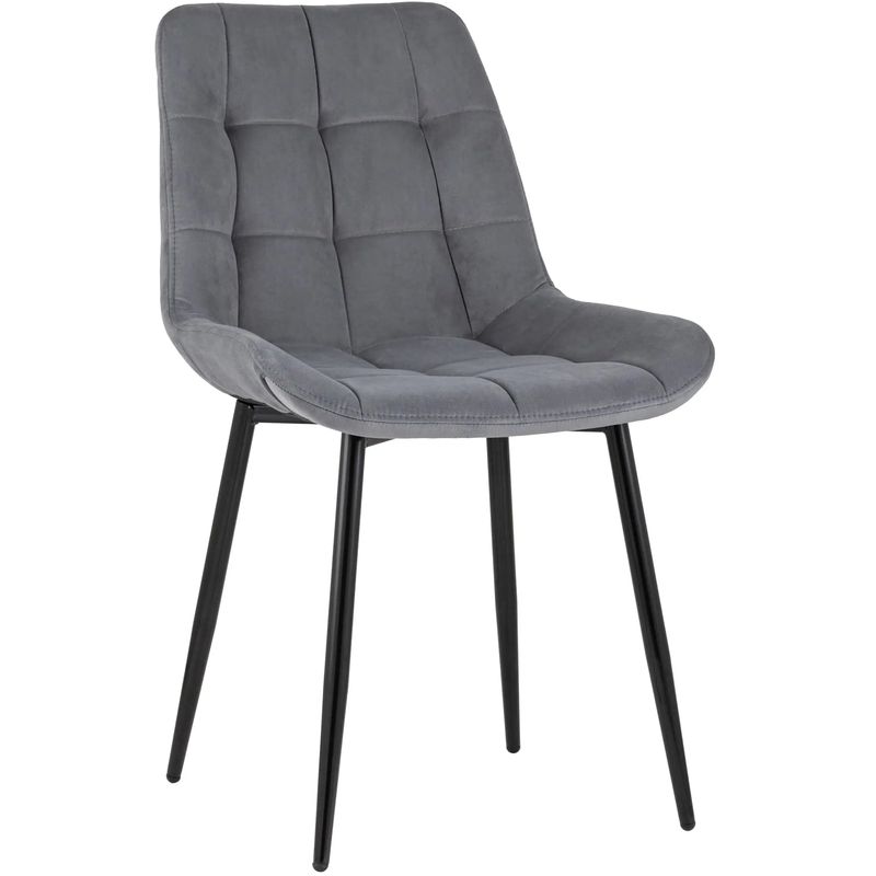 Стул NANCY Chair Серый Цвет Черные Ножки Серый Черный Стул NANCY Chair Серый Цвет Черные Ножки Серый Черный в Брянске | Loft Concept