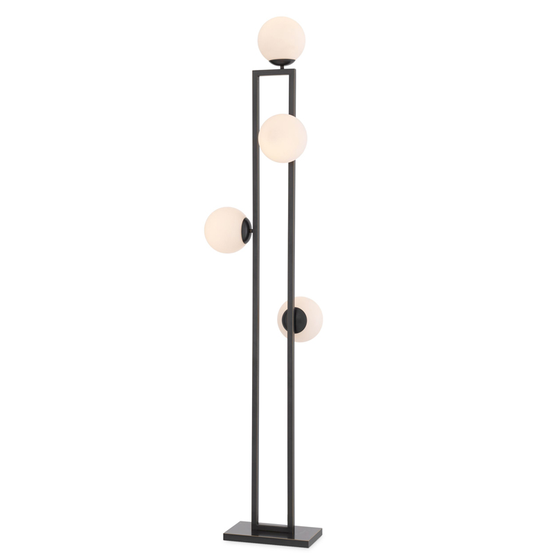 Торшер Eichholtz Floor Lamp Pascal Bronze Темная бронза Белый Торшер Eichholtz Floor Lamp Pascal Bronze Темная бронза Белый в Брянске | Loft Concept
