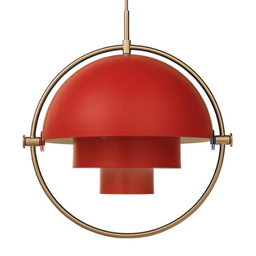 Люстра Louis Weisdorff Gubi Multi-lite Pendant Red Латунь Бургундский красный Люстра Louis Weisdorff Gubi Multi-lite Pendant Red Латунь Бургундский красный в Брянске | Loft Concept